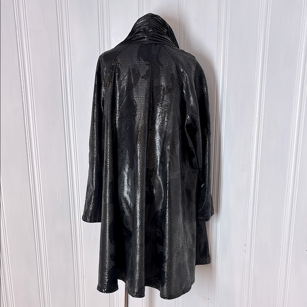 ✨ Stunning Oversized Black Evening Coat ✨ - Picture 4 of 8